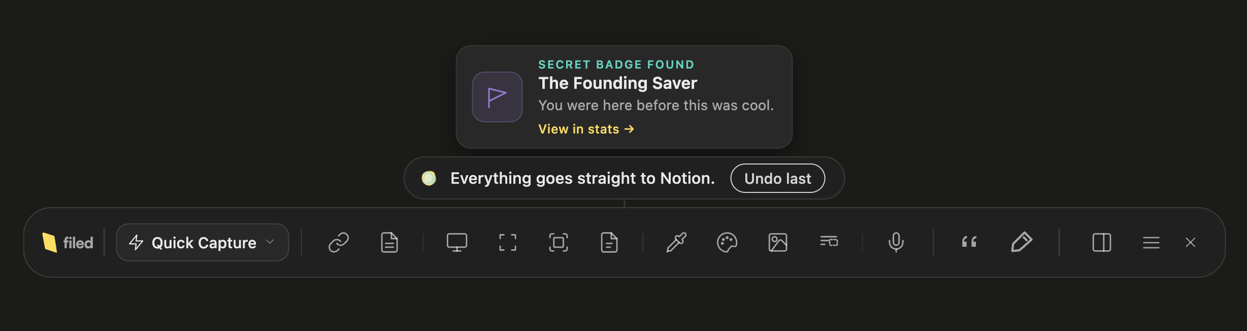 A hidden badge unlocked after using all 11 annotation tools